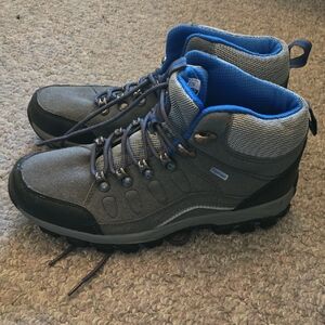 Women's Gray and Blue Hiking Boots